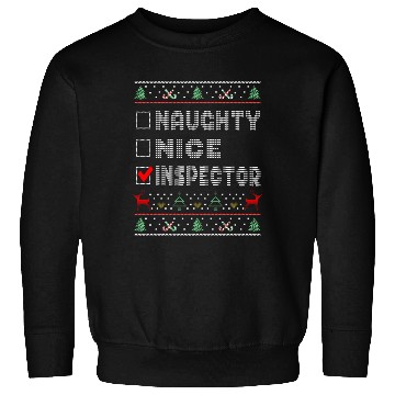 Discover Naughty Nice Inspector, Matching Christmas Group Sweatshirts