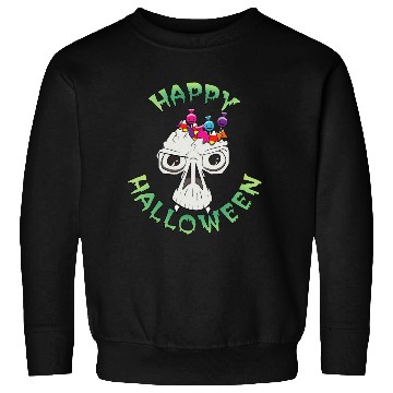 Discover Candy Skull Happy Halloween Cartoon Sweatshirts