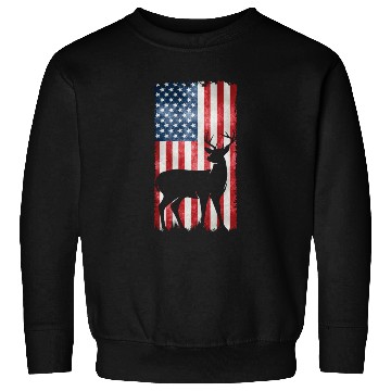Discover Deer Hunting American Flag Sweatshirts