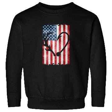 Discover Deer Hunting American Flag Sweatshirts