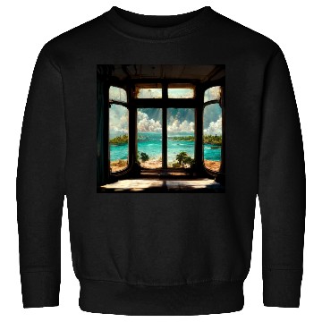 Discover Paradise island painting Sweatshirts
