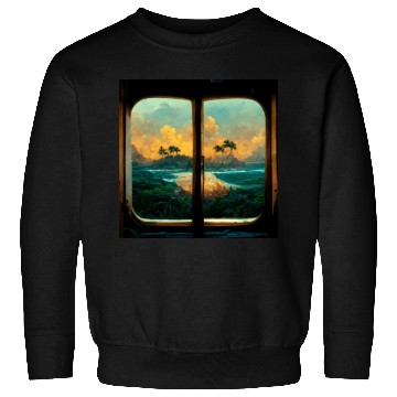 Discover Paradise island painting Sweatshirts