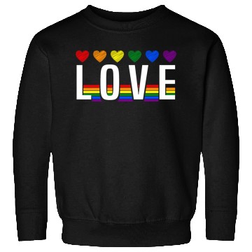Discover Love Rainbow Heart Pride LGBT Sweatshirts