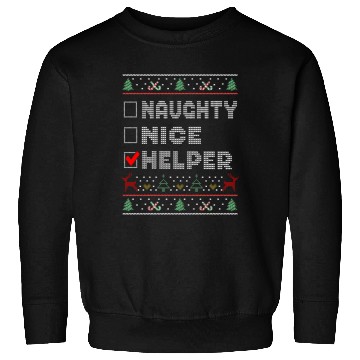 Discover Naughty Nice Helper, Matching Christmas Group Sweatshirts