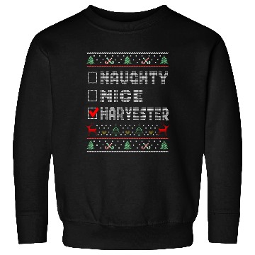 Discover Naughty Nice Harvester, Matching Christmas Group Sweatshirts