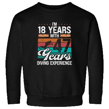 Discover 65 Birthday Idea Scuba Diving 65 Year Old Diver Sweatshirts