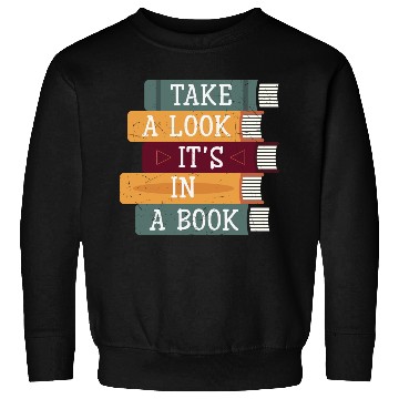 Discover Take A Look It's A Book Retro Rainbow Reading Sweatshirts