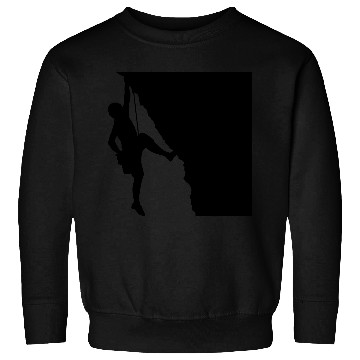 Discover Rock climbing mountaineering silhouette Sweatshirts