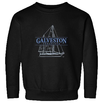 Discover Galveston Texas Sailing Souvenir Sweatshirts