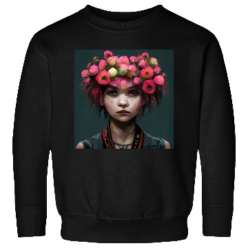 Discover Flower Punk Girl Sweatshirts