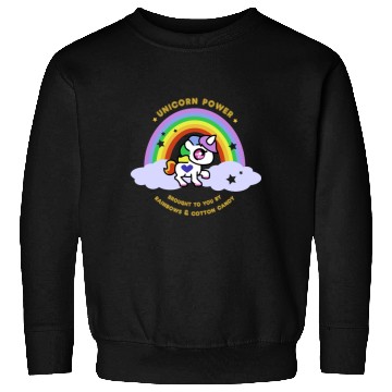 Discover Unicorn Power by Rainbows and Cotton Candy Sweatshirts
