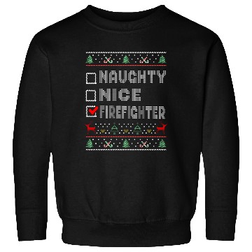 Discover Naughty Nice Firefighter, Matching Christmas Sweatshirts