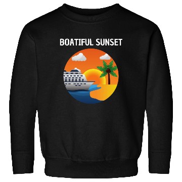 Discover Boatiful Sunset Cruise Vaction Ship Mardi Gras Sweatshirts