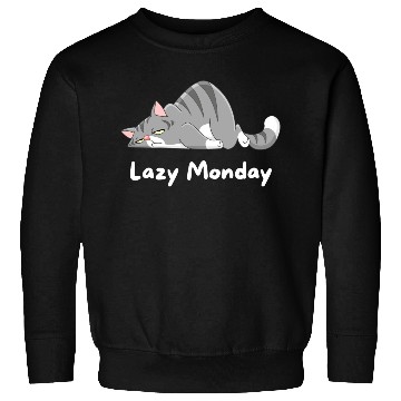 Discover Lazy Monday , sleeping cat , Cute Cat Sweatshirts