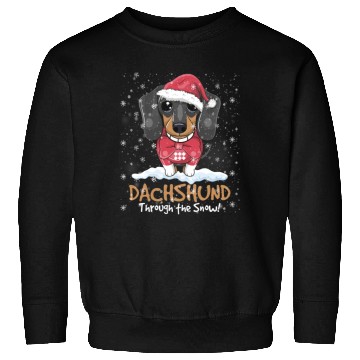 Discover Dachshund Through The Snow Sweatshirts