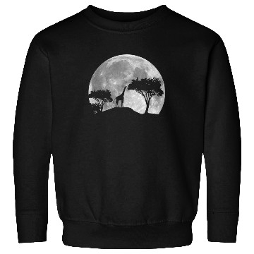 Discover Giraffe Savanna By Night Sweatshirts