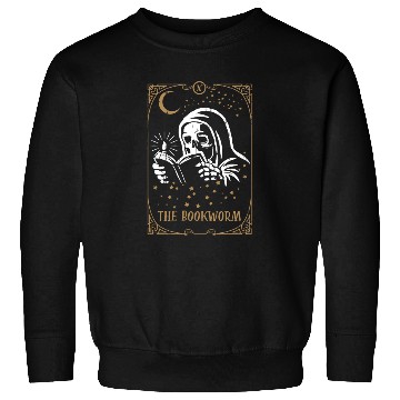 Discover Skeleton Bookworm Tarot Card Occult Club Gothic Sweatshirts