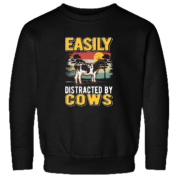 Discover Easily Distracted By Cows Cattle Cow Sweatshirts