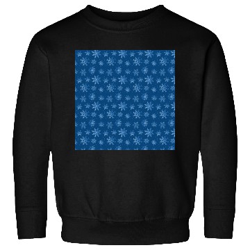 Discover Blue Snowflakes Pattern Sweatshirts