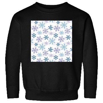 Discover Modern Snowflakes Pattern White Sweatshirts