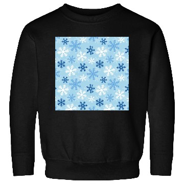 Discover Blue Snowflakes Pattern Sweatshirts