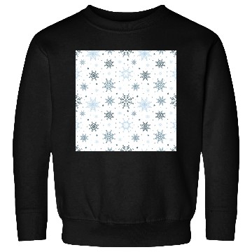 Discover Modern Snowflakes Pattern White Blue Sweatshirts