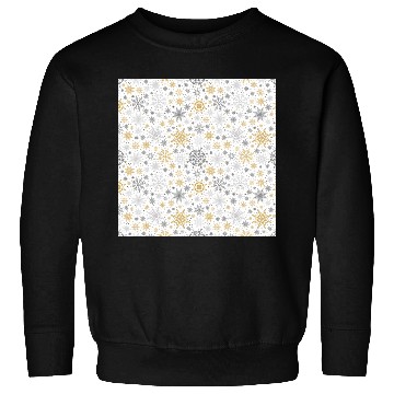 Discover Modern Snowflakes Pattern White Gold Sweatshirts