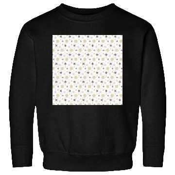 Discover Modern Snowflakes Pattern White Gold Sweatshirts