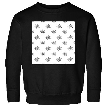 Discover Abstract Snowflakes Pattern White Black Sweatshirts