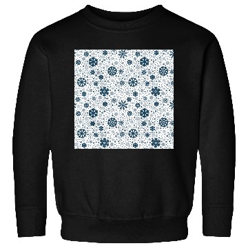 Discover Modern Snowflakes Pattern White Blue Sweatshirts