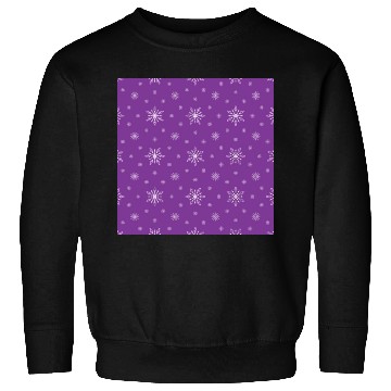 Discover Modern Snowflakes Pattern Purple Sweatshirts