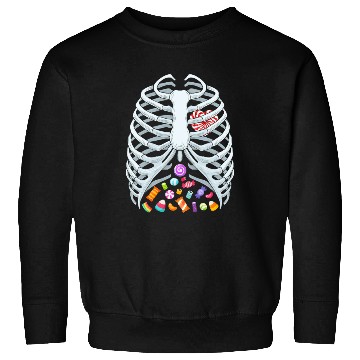 Discover Funny Candy Skeleton Rib Cage Halloween Costume Sweatshirts