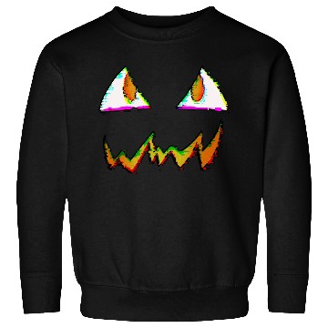 Discover Jack O Lantern Face Glitch Sweatshirts