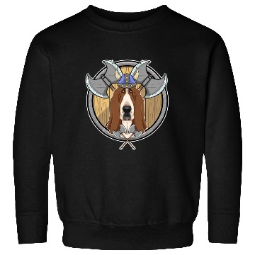 Discover Basset Hound I Valhalla I Viking Sweatshirts