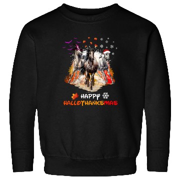 Discover Horses Happy HalloThanksmas Sweatshirts