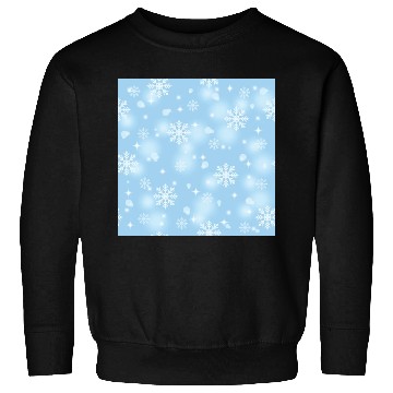 Discover Elegant Blue Bokeh Snowflakes Pattern Sweatshirts