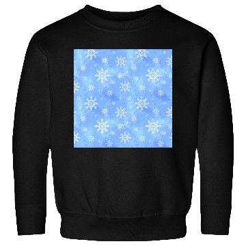 Discover Blue Snowflakes Pattern Sweatshirts