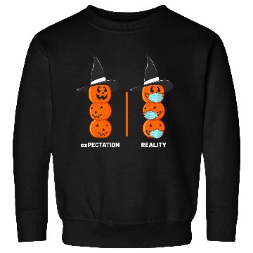 Discover Halloween Pumpkins Witch Expectation Reality Sweatshirts
