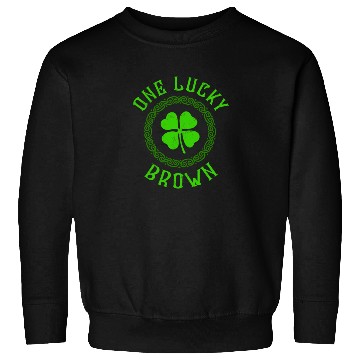 Discover One Lucky Brown Irish Family 4 Leaf Clover Sweatshirts