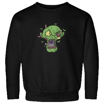 Discover creepy Halloween Head with Worms Sweatshirts