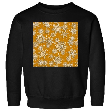 Discover Orange Snowflakes Pattern Sweatshirts