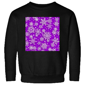 Discover Purple Snowflakes Pattern Sweatshirts