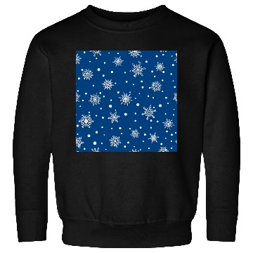 Discover Modern Navy Blue Snowflakes Pattern Sweatshirts