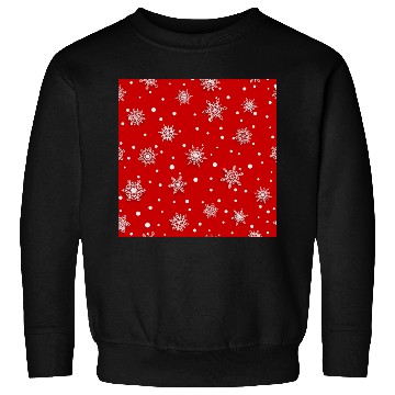 Discover Red Snowflakes Pattern Sweatshirts