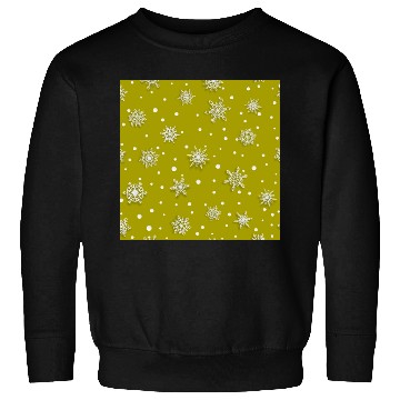 Discover Yellow Snowflakes Pattern Sweatshirts