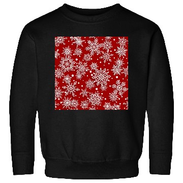 Discover Red Snowflakes Pattern Sweatshirts