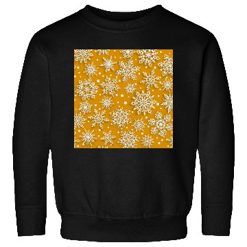 Discover Elegant Orange Snowflakes Pattern Sweatshirts