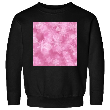 Discover Pink White Snowflakes Pattern Sweatshirts