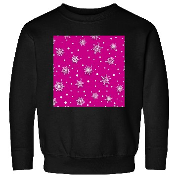 Discover Pink Snowflakes Pattern Sweatshirts