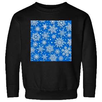 Discover Elegant Blue Snowflakes Pattern Sweatshirts